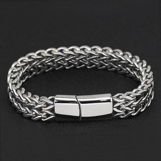 Magnetic Buckle Men's Titanium Steel Bracelet