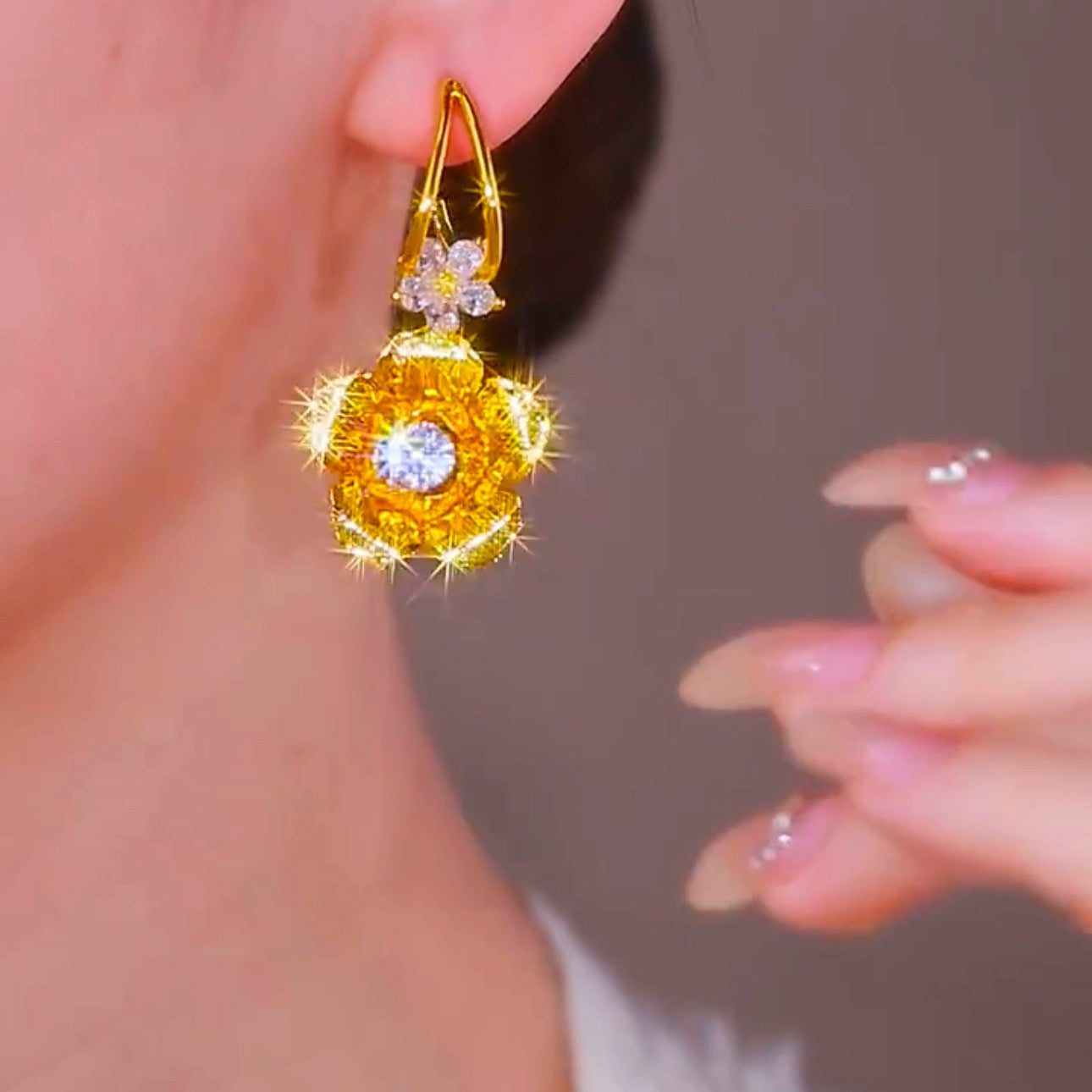 Noor-e-Gul Earrings(24k gold plated)