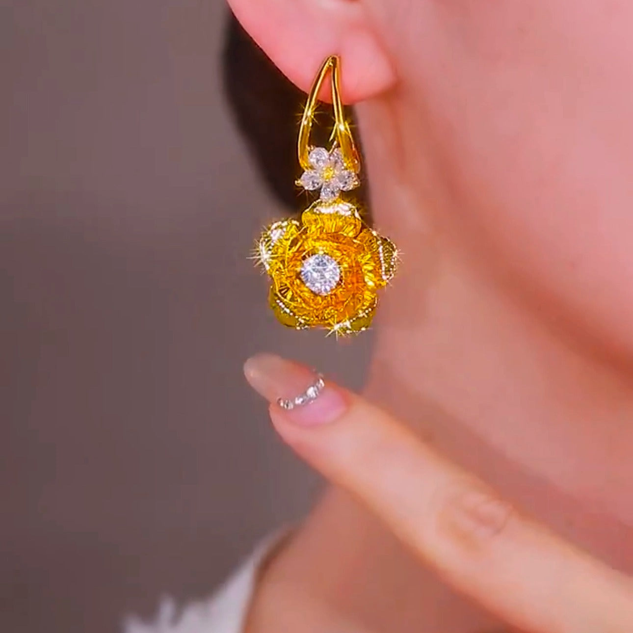 Noor-e-Gul Earrings(24k gold plated)