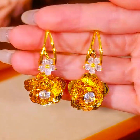 Noor-e-Gul Earrings(24k gold plated)