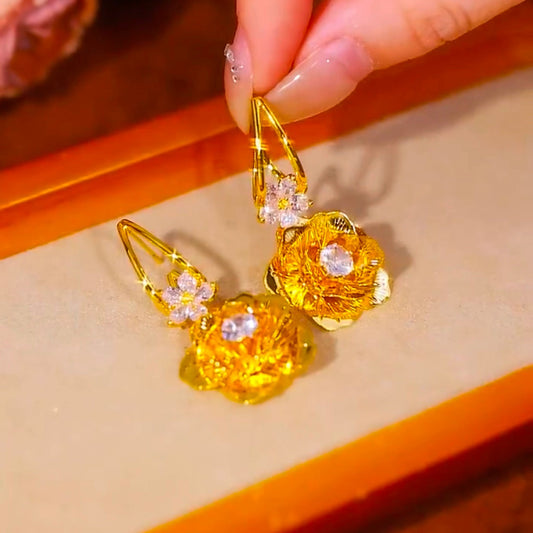 Noor-e-Gul Earrings(24k gold plated)