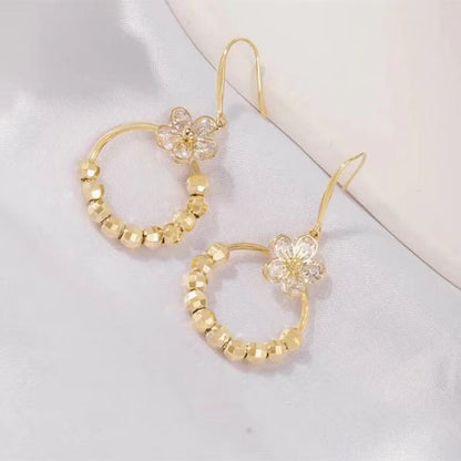 Multi beads earrings(Gold Plated)